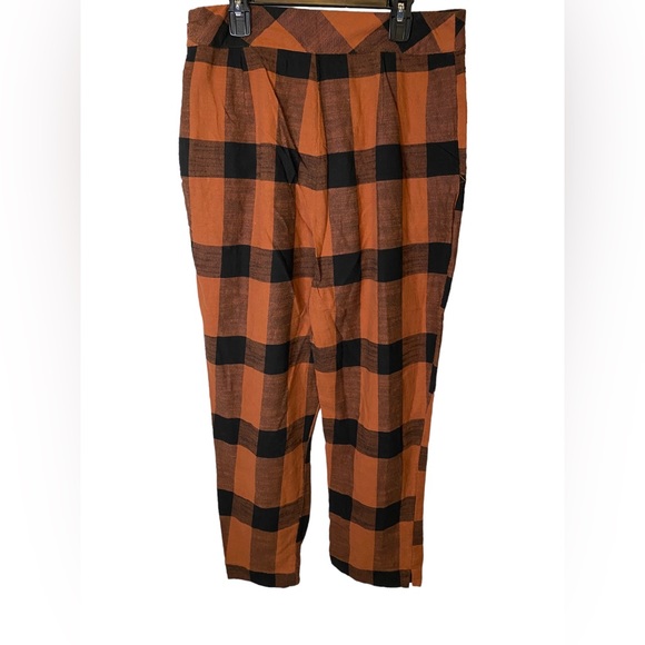 Free People Pants - Free People | Medium Orange and Black Cropped Clear Skies Pants